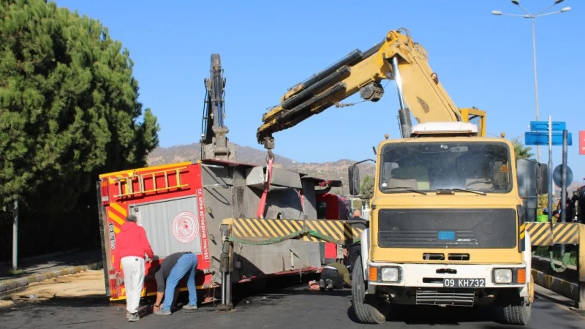 Aydın’da itfaiye aracıyla otomobil çarpıştı: 7 yaralı!