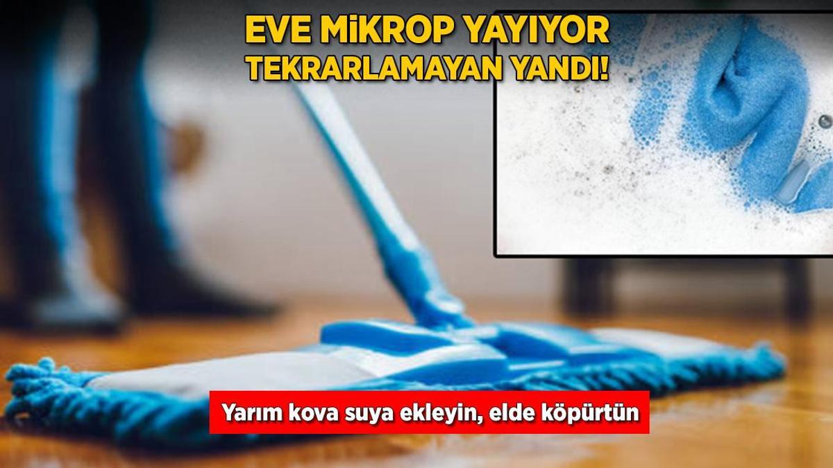 Ev temizlerken kırmızı çizgi! Paspası karbeyaz yapacak, yarım kova yetiyor